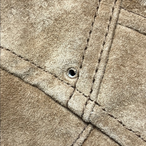 BLANK NYC SUEDE LEATHER MOTO DESERT SAND JACKET - Picture 5 of 8